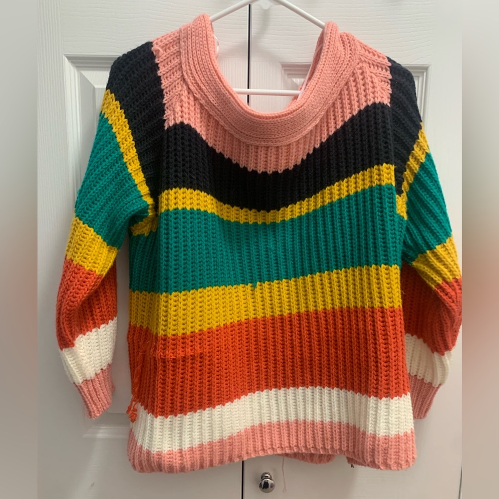 Bright Color block sweater!